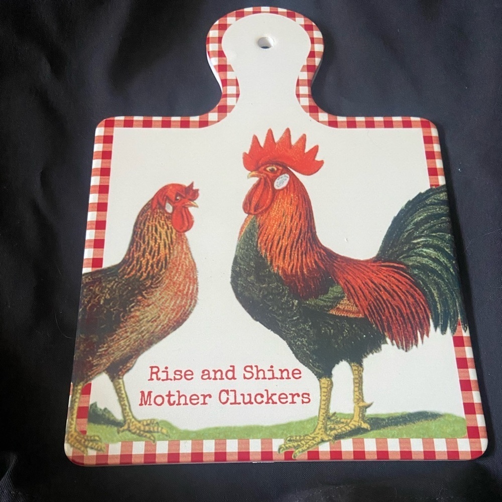 Primittves By Kathy NEW with tags. Rise & shine ceramic/ cork trivet